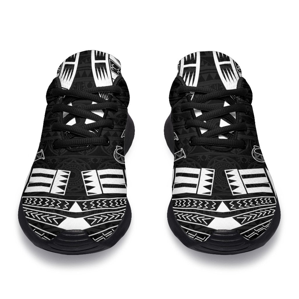 Northern Mariana Islands Sport Sneakers - Polynesian Tattoo Black - Polynesian Pride