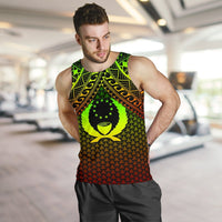Polynesian Pohnpei Personalised Men's Tank Top - Reggae Vintage Polynesian Patterns Reggae - Polynesian Pride