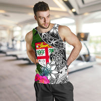 Fiji Men Tank Top - Turtle Plumeria Banana Leaf - Polynesian Pride