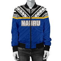 Nauru Women's Bomber Jacket - Polynesian Design - Polynesian Pride