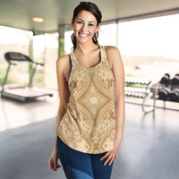 Polynesian Plumeria Mix Gold Women's Racerback Tank Top - Polynesian Pride