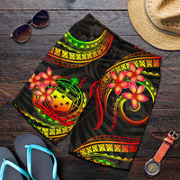 Samoa Polynesian Men Shorts - Reggae Plumeria - Polynesian Pride