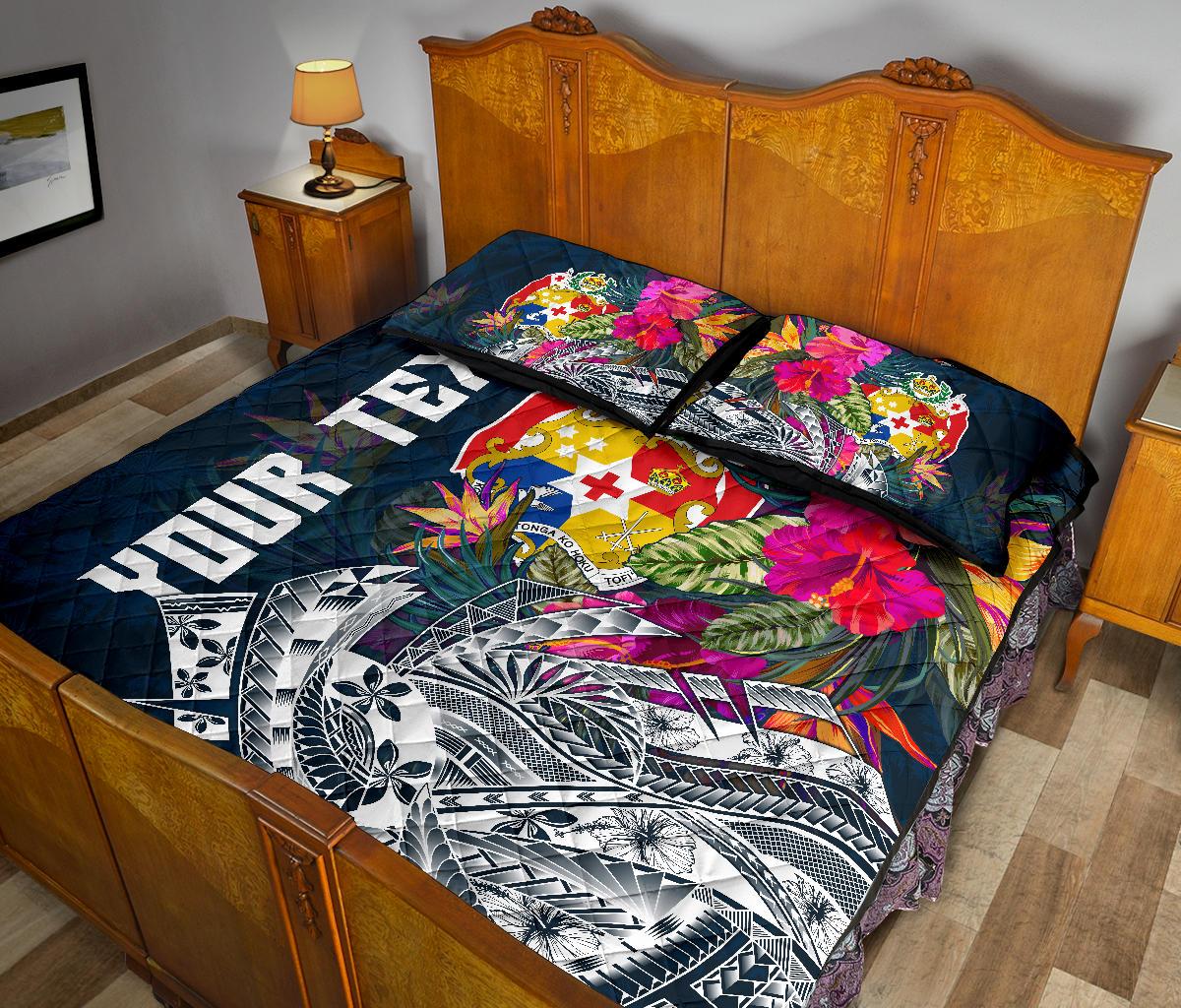 Tonga Custom Personalised Quilt Bed Set - Summer Vibes - Polynesian Pride