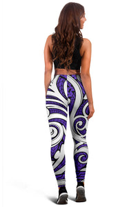 Polynesian Maori Ethnic Ornament Violet Hawaii Women's Leggings AH - Polynesian Pride