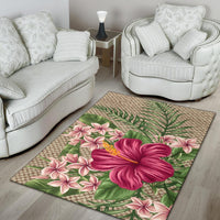 Lauhala Hibiscus Area Rug AH - Polynesian Pride