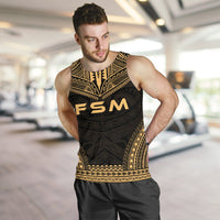 Federated States Of Micronesia Men's Tank Top - Polynesian Chief Gold Version - Polynesian Pride
