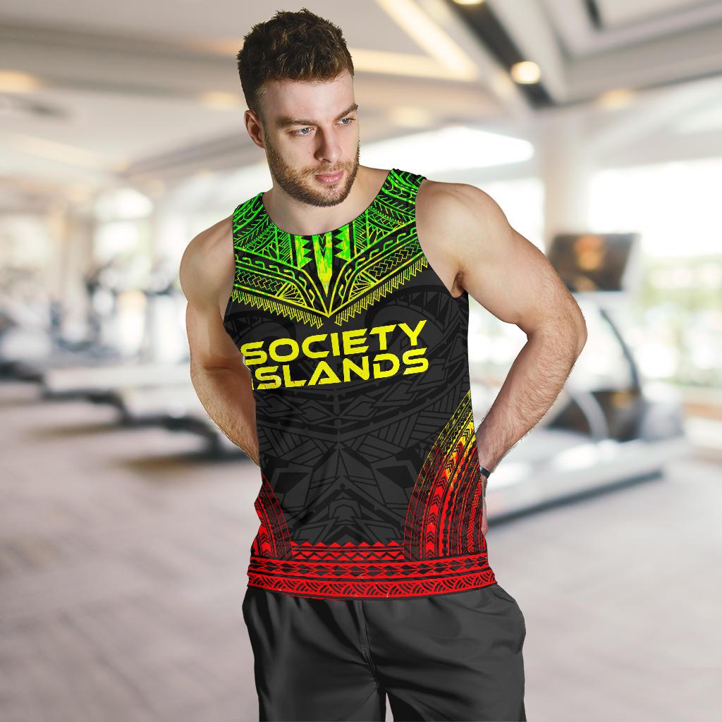 Society Islands Men's Tank Top - Polynesian Chief Reggae Version - Polynesian Pride