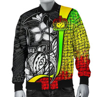Samoa Polynesian Men's Bomber Jackets Reggae - Turtle With Hook - Polynesian Pride