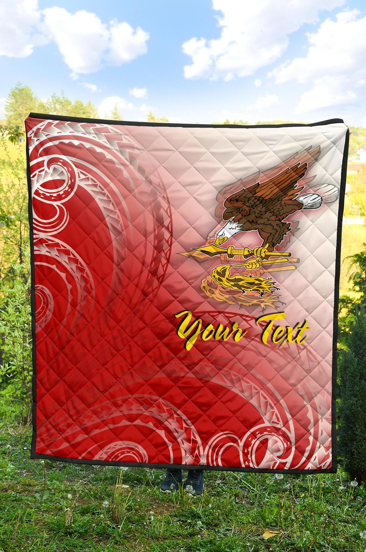 American Samoa Polynesian Custom Personalised Personalized Premium Quilt - Bald Eagle (Red) - Polynesian Pride
