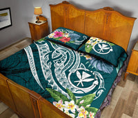 Polynesian Hawaii Kanaka Maoli Quilt Bed Set - Summer Plumeria - Polynesian Pride