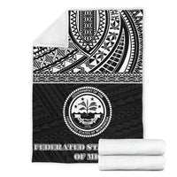 Federated States of Micronesia Premium Blanket - Micronesian Black White Version - Polynesian Pride