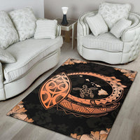 Hawaii Turtle Hibiscus Corner Map Polynesian Area Rug AH - Polynesian Pride