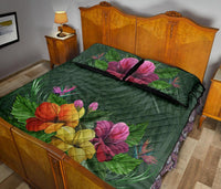 Colorful Hibiscus Quilt Bed Set - Polynesian Pride