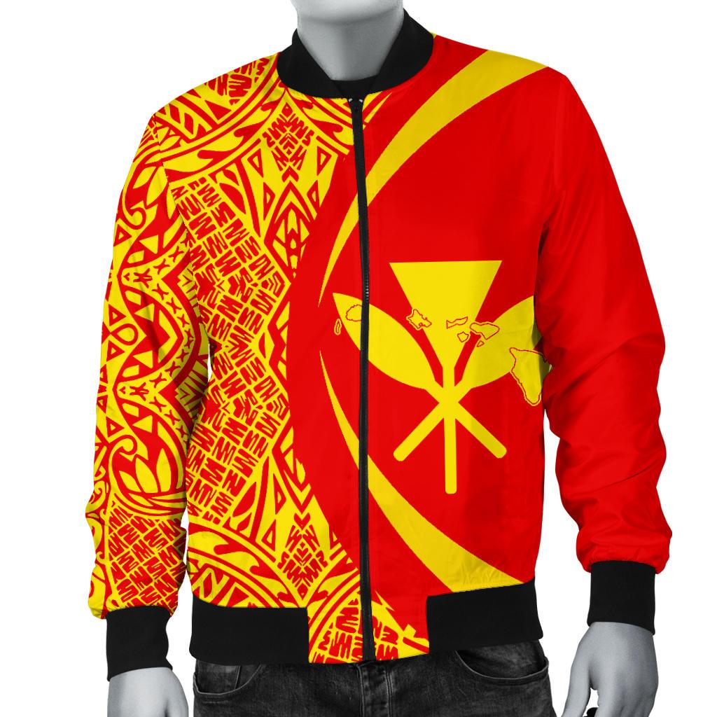 Kanaka Mauna Kea Polynesian Men's Bomber Jacket - Circle Style - Polynesian Pride