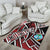 Guam Area Rug - Tribal Flower Special Pattern Red Color - Polynesian Pride
