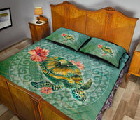 Circle Turtle Quilt Bed Set - Polynesian Pride