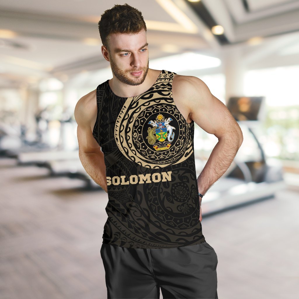 Solomon Islands Polynesian Tattoo Style Tank Top A7 - Polynesian Pride