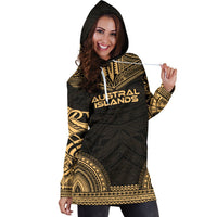 Austral Islands Women's Hoodie Dress - Polynesian Gold Chief - Polynesian Pride