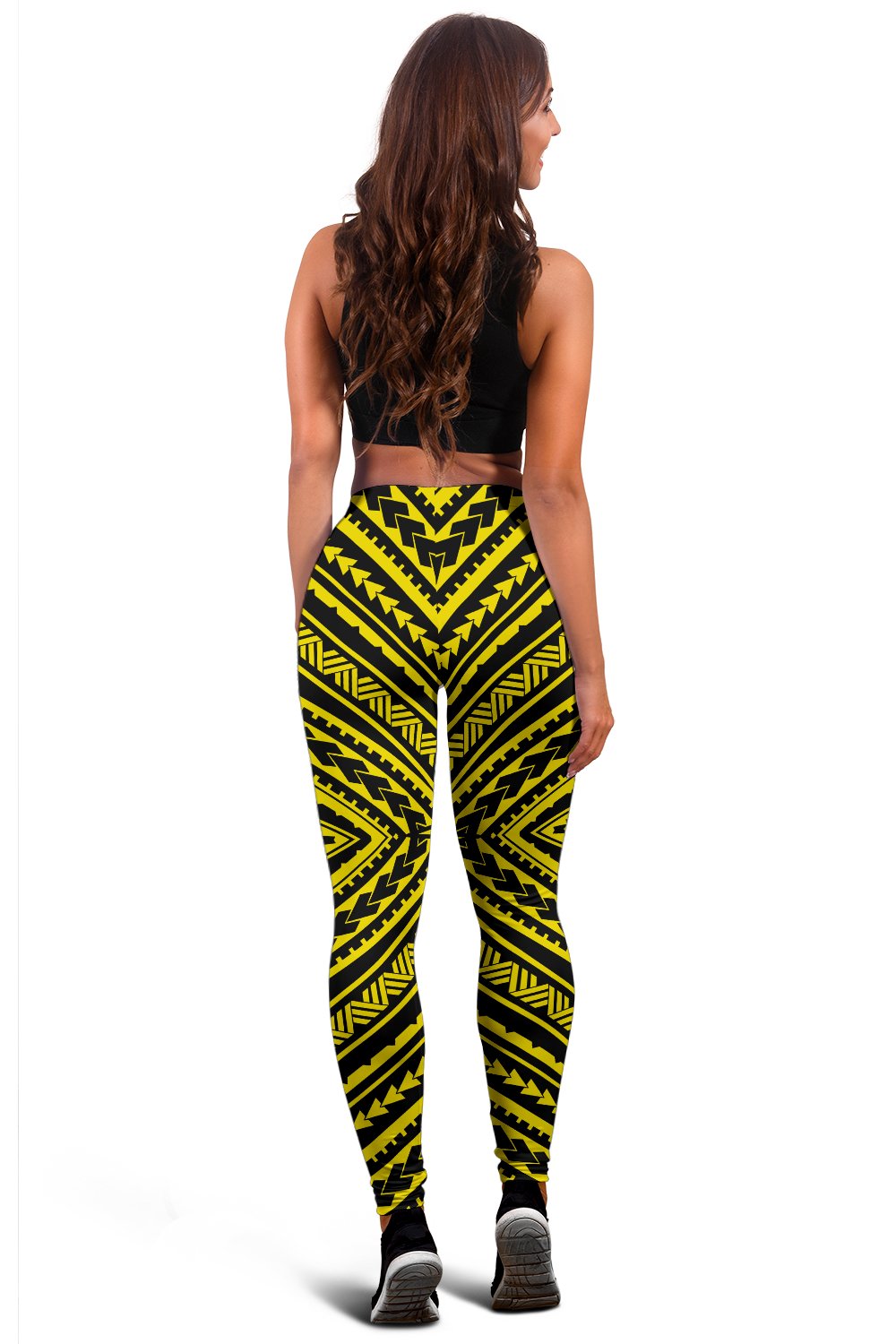 Polynesian Tatau Yellow Hawaii Women's Legging AH - Polynesian Pride
