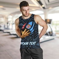 Fiji Personalised Men's Tank Top - Fiji In Me (Blue) - Polynesian Pride