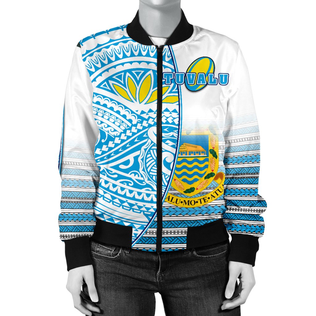 Tuvalu Rugby Women's Bomber Jacket Special - Polynesian Pride