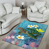 Hawaii Turtle Sea Cotral Polynesian Rug - Polynesian Pride