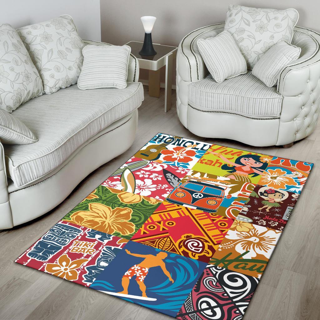 Hawaii Polynesian Area Rug - Famous Ones In Hawaii - Polynesian Pride