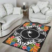 Chuuk State Area Rug - Coat OfArmsWith Tropical Flowers - Polynesian Pride