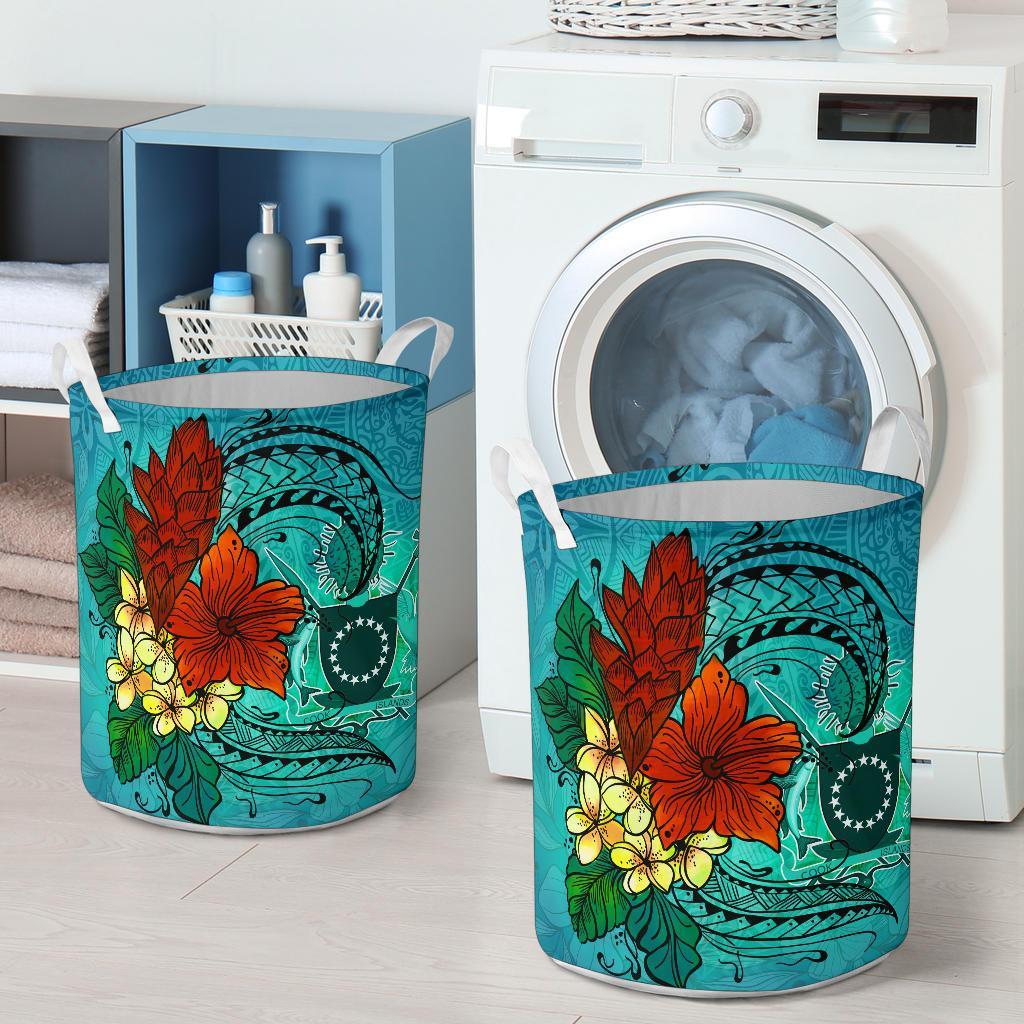 Cook Islands Laundry Basket - Tropical Flowers Style - Polynesian Pride