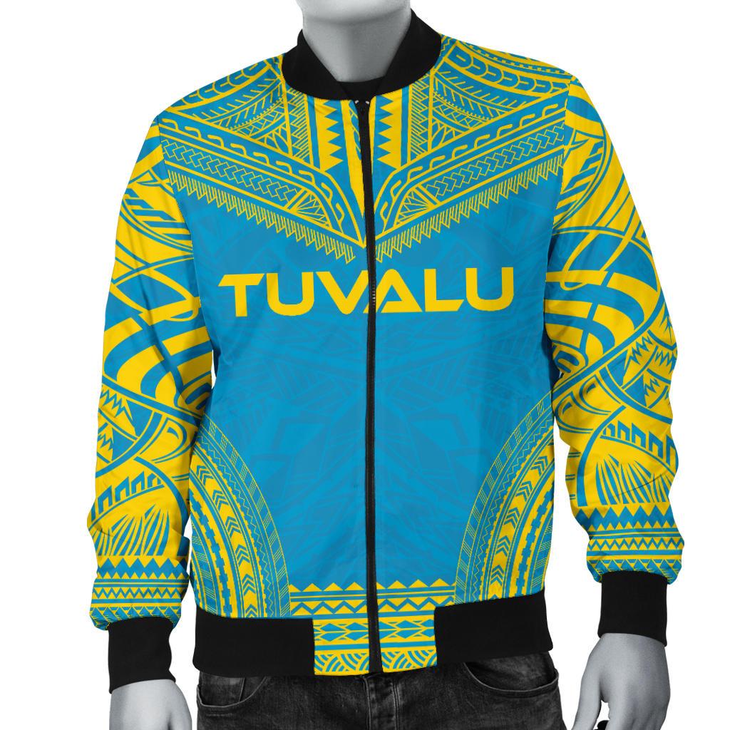 Tuvalu Flag Polynesian Chief Men's Bomber Jacket - Polynesian Pride