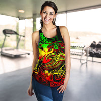 Polynesian Wallis and Futuna Women's Racerback Tank - Reggae Shark Polynesian Tattoo - Polynesian Pride