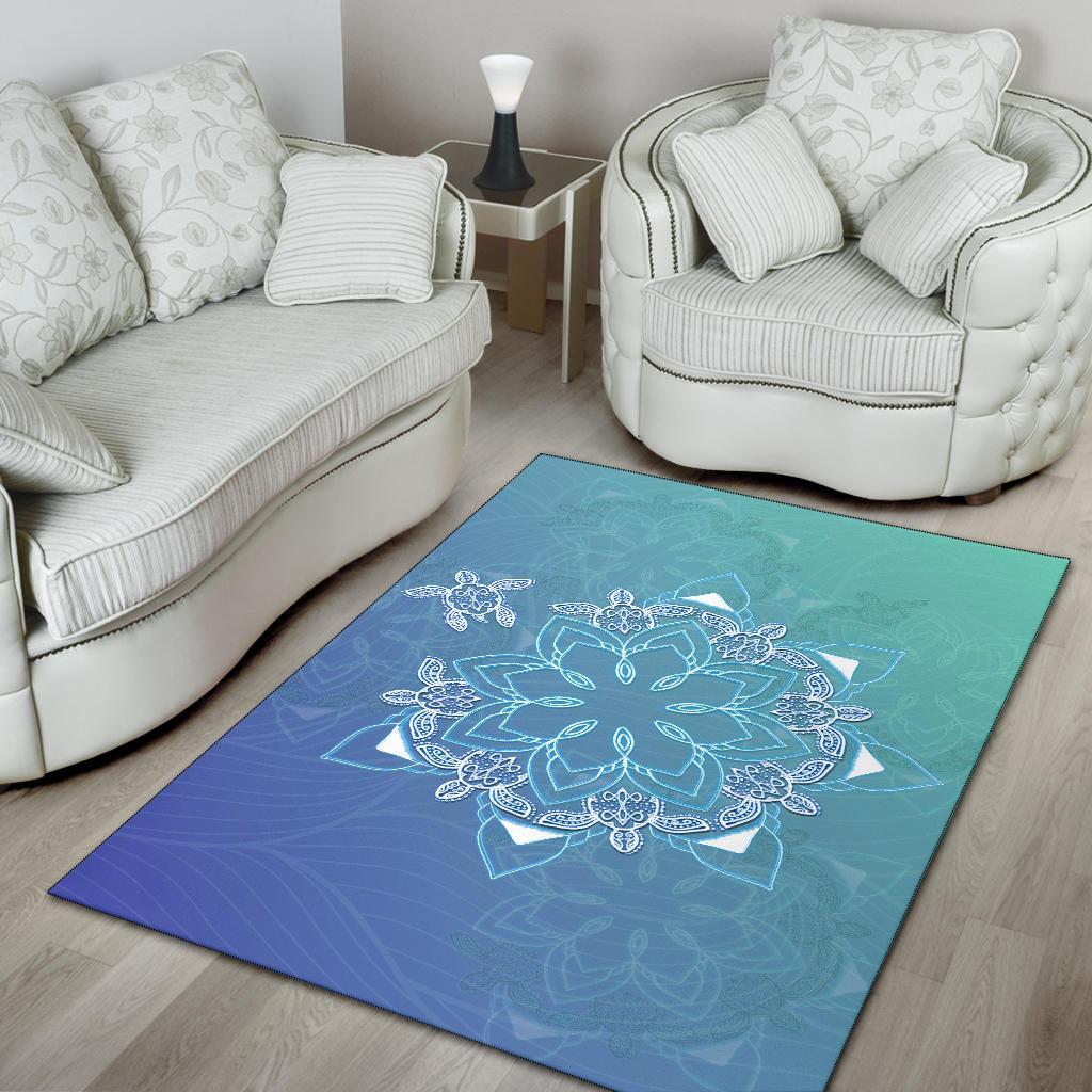 Flower Turtle Area Rug AH - Polynesian Pride
