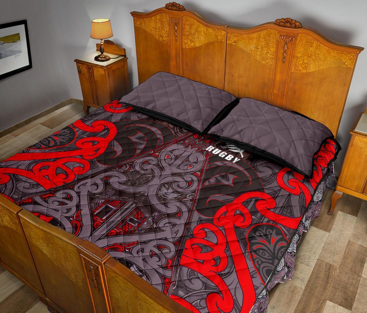 Quilt Bed Set Nz New Zealand Maori Rugby - Polynesian Pride