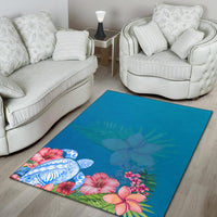 Polynesian Turtle Hibiscus Area Rug - Polynesian Pride