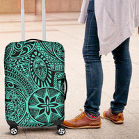 Polynesian Hawaiian Style Tribal Tattoo Turquoise Luggage Covers - Polynesian Pride