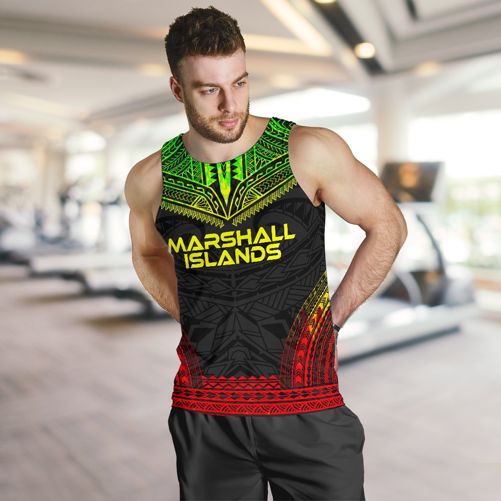 Marshall Islands Men's Tank Top - Polynesian Chief Reggae Version - Polynesian Pride