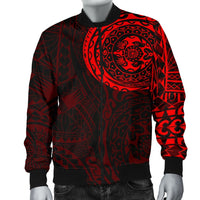Polynesian Tattoo Style Men's Bomber Jacket Red - Polynesian Pride