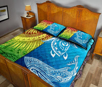 Hawaii Turtle Shark Polynesian And Sea Quilt Bed Set - Polynesian Pride