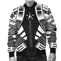 Austral Islands Men Bomber Jackets - Polynesian Tattoo Black - Polynesian Pride