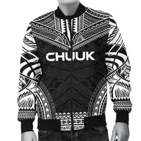 Chuuk Polynesian Chief Men's Bomber Jacket - Black Version - Polynesian Pride