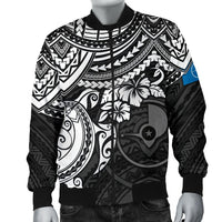 Yap Polynesian Bomber Jacket (Men) - White Turtle - Polynesian Pride