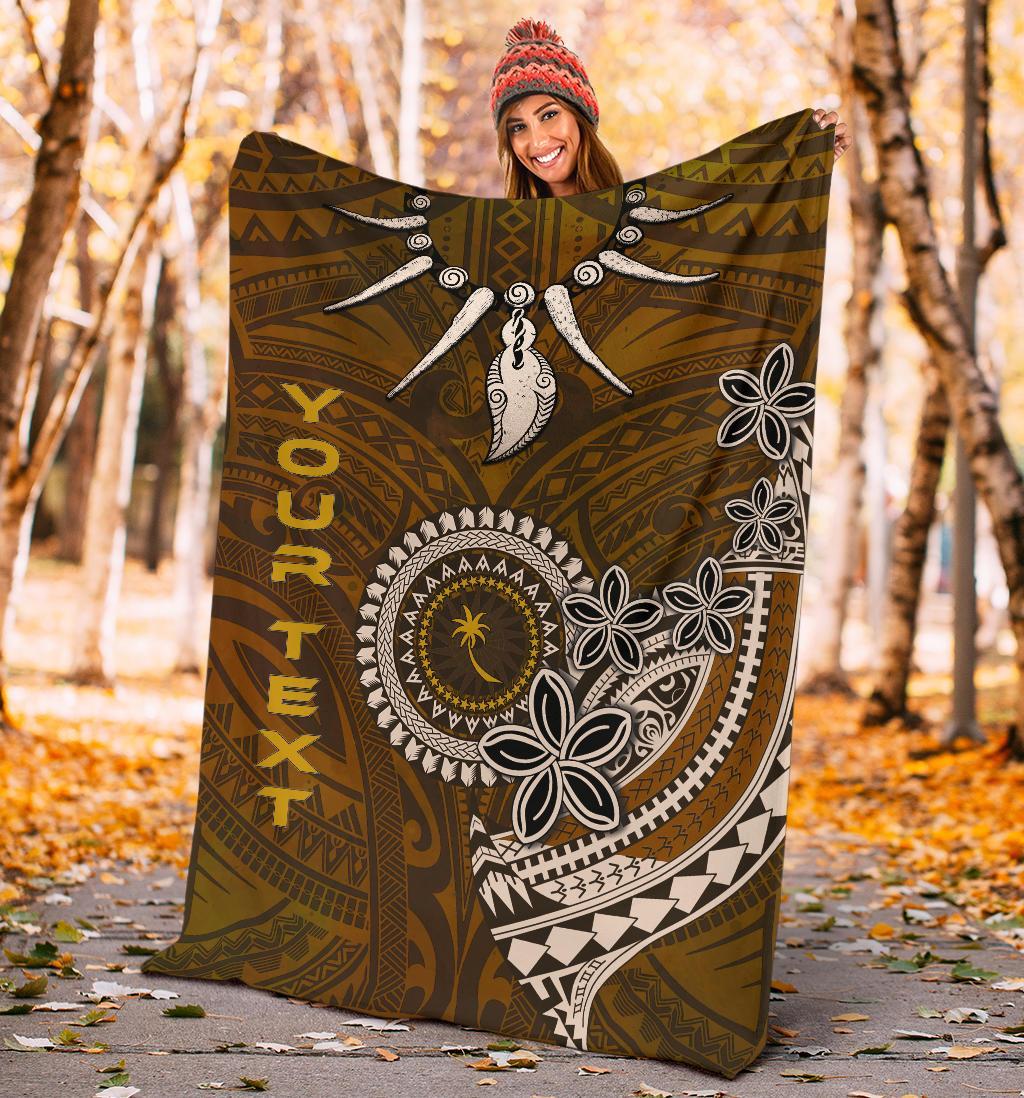 Chuuk Custom Personalised Premium Blankets - Polynesian Boar Tusk - Polynesian Pride