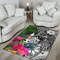 New Caledonia Area Rug - Turtle Plumeria Banana Leaf - Polynesian Pride