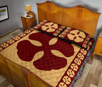 Hawaiian Quilt Pattern Pearl Quilt Bed Set - Polynesian Pride