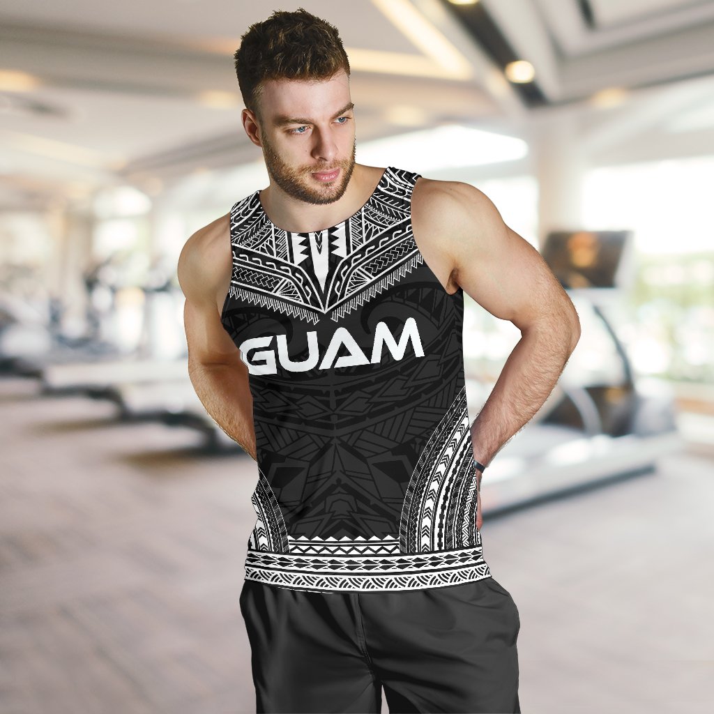 Guam Men's Tank Top - Polynesian Chief Black Version - Polynesian Pride