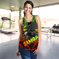 Samoa Polynesian Women's Racerback Tank - Eagle Tribal Pattern Reggae - Polynesian Pride