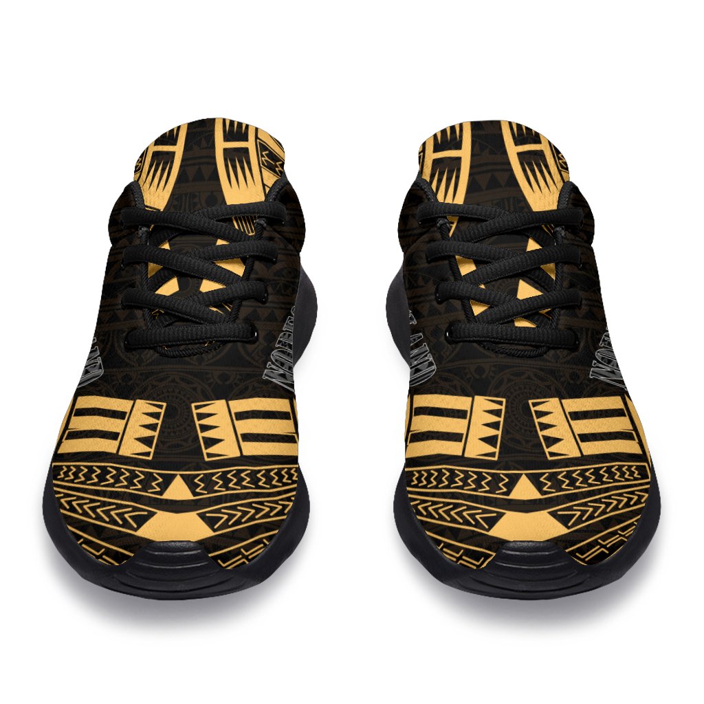 Norfolk Island Sport Sneakers - Polynesian Tattoo Gold - Polynesian Pride