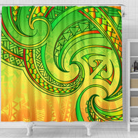 New Zealand Maori Mangopare Shower Curtain Polynesian - Rasta - Polynesian Pride