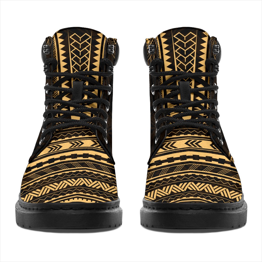 Federated States Of Micronesia Leather Boots - Polynesian Gold Chief Version - Polynesian Pride