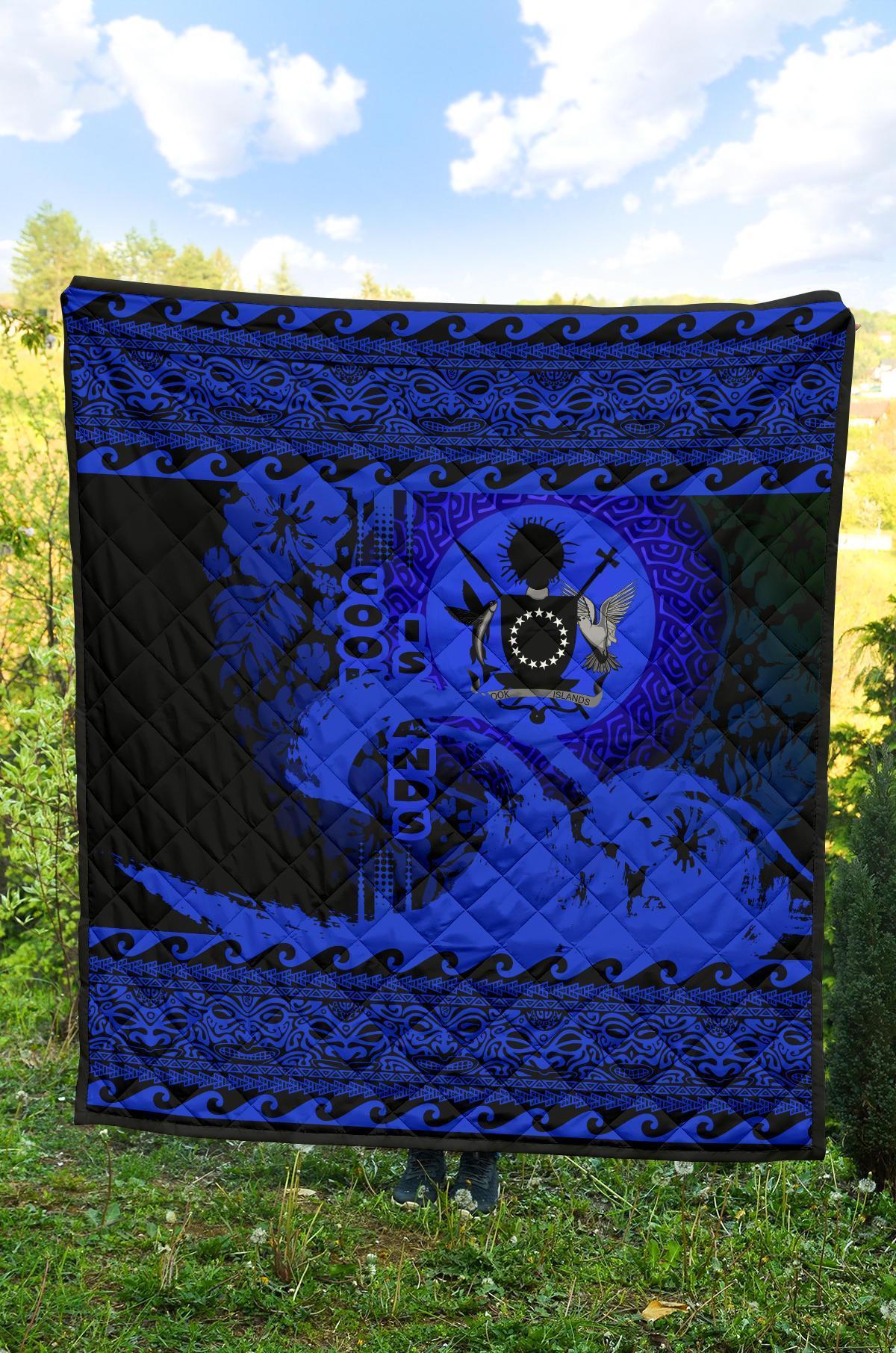 Cook Island Quilt Wave Blue Design - Polynesian Pride